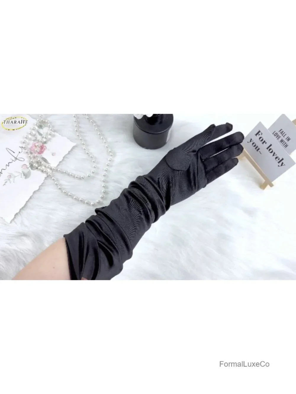 Women Long Satin Gloves Elbow Length 1920s Opera Party Costume Bridal Dress